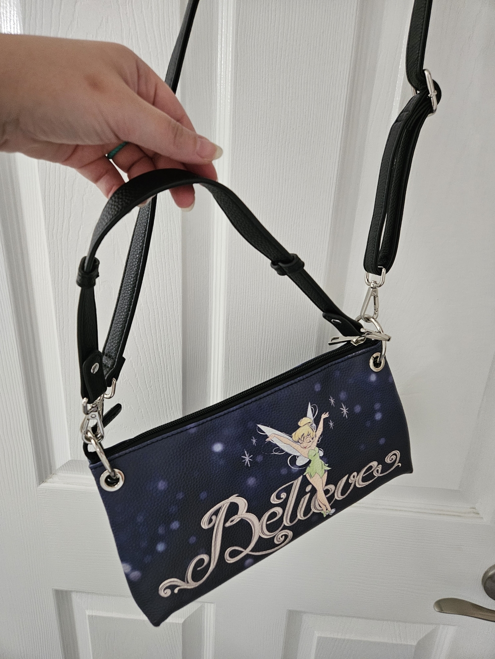 Disney Tinker Bell Crossbody Bag in Navy and Black - Picture 3 of 14